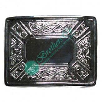 Scottish Celtic Thistle Line Design Kilt Belt Buckle 